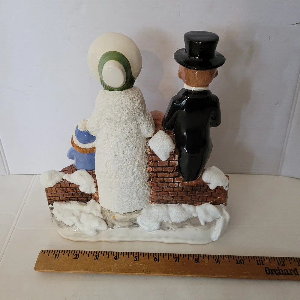 Vintage Victorian Christmas Carolers Family Handpainted Xmas Home Decor